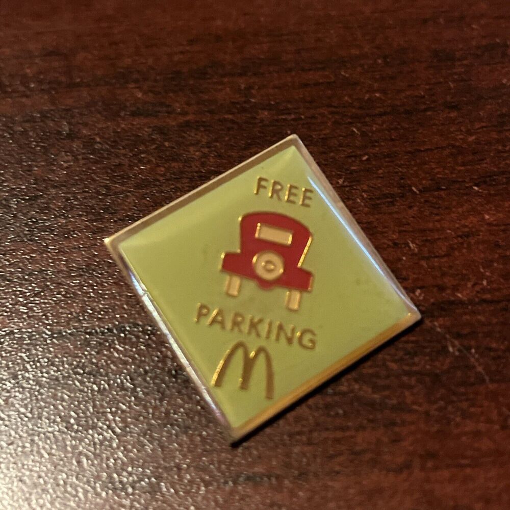 McDonald’s Monopoly Free Parking Car Employee Lapel Hat Pin